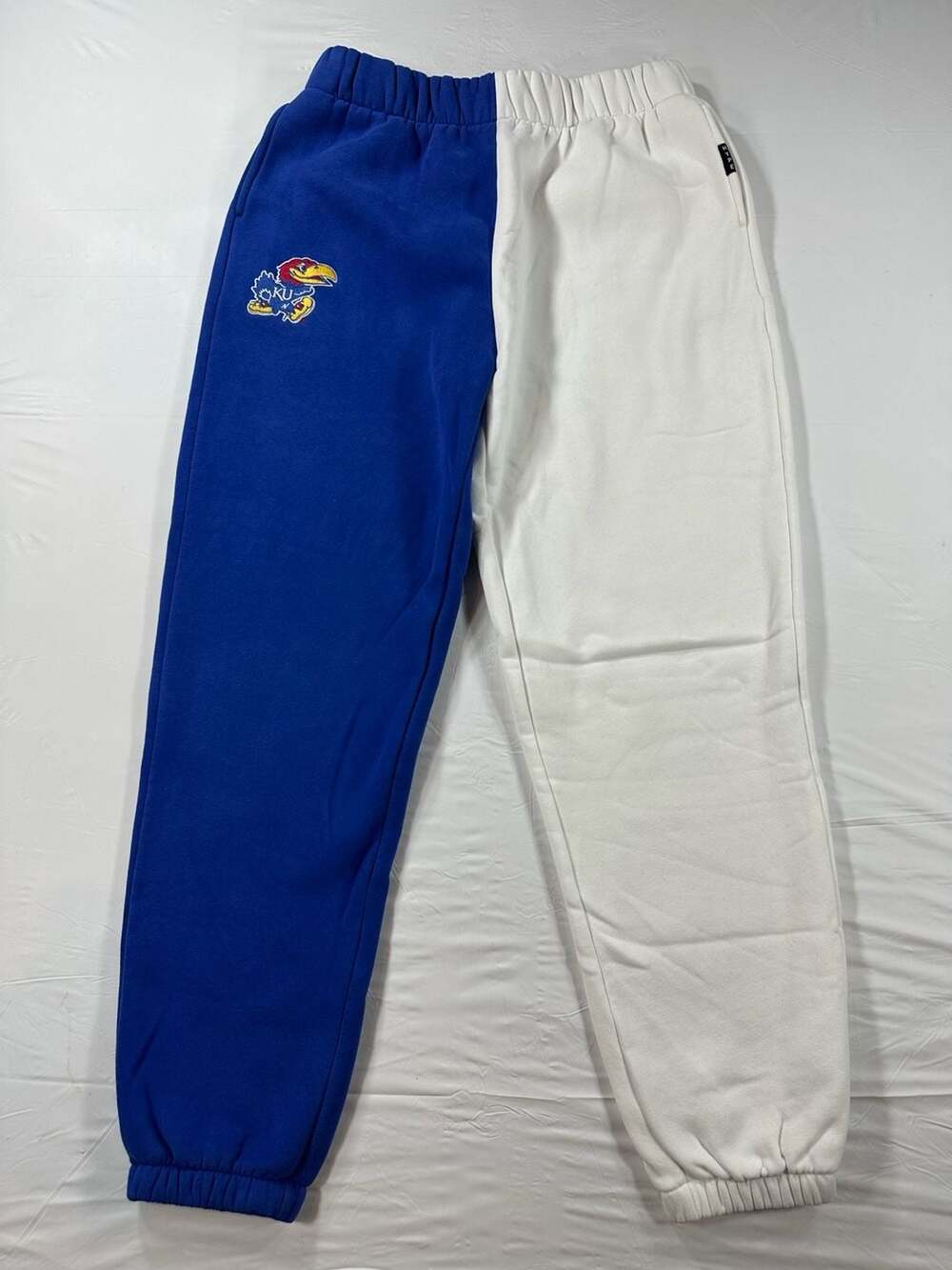 Hype And Vice Kansas Jayhawks Color-Block Fleece Sweatpants Size Medium